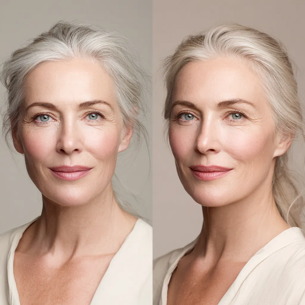 Before and after comparison of dermal filler treatment showing a more defined jawline contour and softened marionette lines around the mouth.